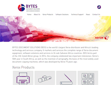 Tablet Screenshot of bytesdocumentsolutions.co.za